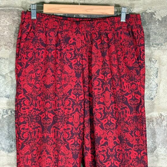 Disney Alice in Wonderland G by Giuliana‎ Women Pants Woman's 10 Red Rose Black - Picture 2 of 12
